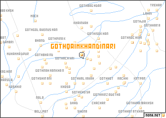 map of Goth Qaim Khān Dīnāri