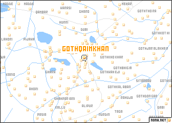 map of Goth Qāim Khān