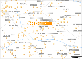 map of Goth Qāim Khān