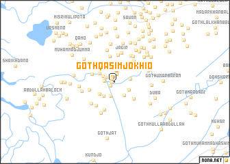 map of Goth Qāsim Jokhio