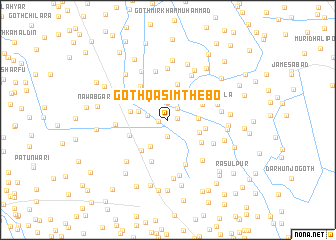 map of Goth Qāsim Thebo