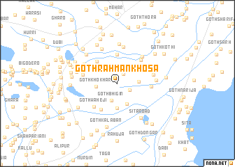 map of Goth Rahmān Khosa