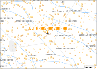 map of Goth Raīs Hamzo Khān