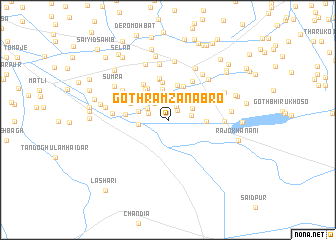 map of Goth Ramzān Abro