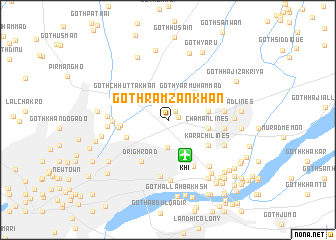 map of Goth Ramzān Khān