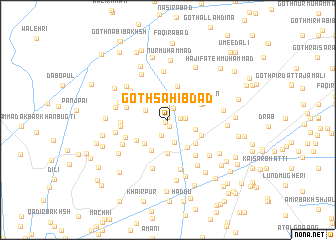 map of Goth Sāhibdād