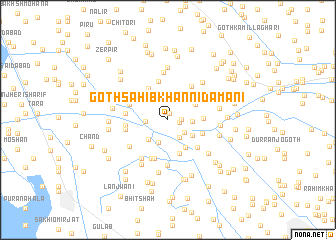 map of Goth Sāhib Khān Nidāmāni