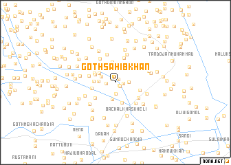 map of Goth Sāhib Khān