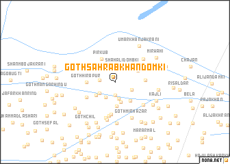 map of Goth Sahrāb Khān Domki