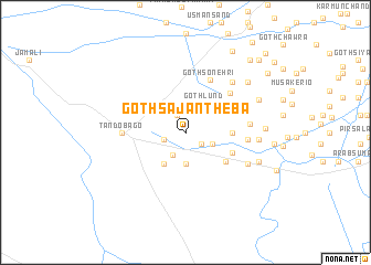 map of Goth Sājan Theba