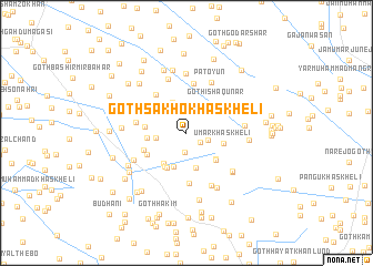 map of Goth Sākho Khāskheli