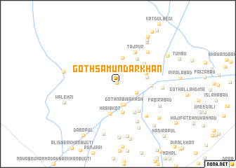 map of Goth Samundar Khān