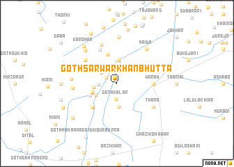 map of Goth Sarwar Khān Bhutta