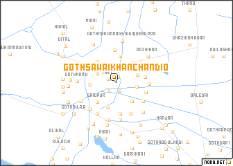 map of Goth SawāI Khān Chāndio