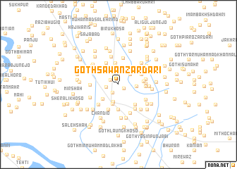 map of Goth Sāwan Zardāri