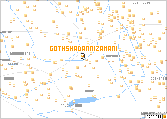 map of Goth Shādan Nizāmāni