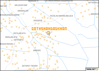 map of Goth Shāhdād Khān