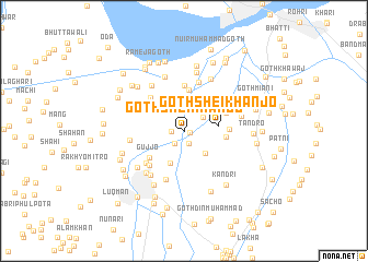 map of Goth Sheikhān jo