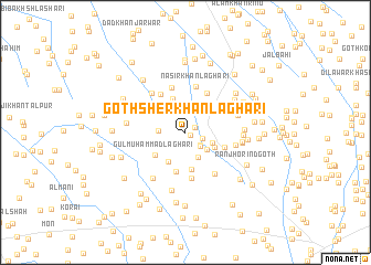 map of Goth Sher Khān Laghāri