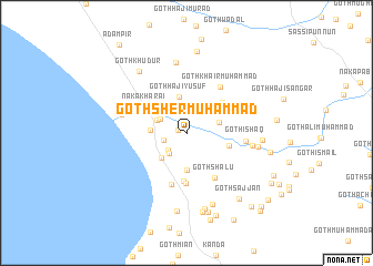 map of Goth Sher Muhammad