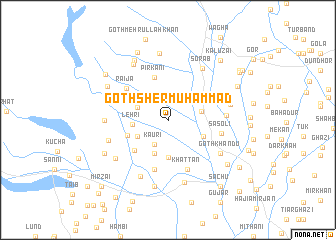 map of Goth Sher Muhammad