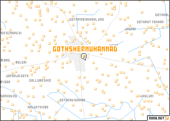 map of Goth Sher Muhammad