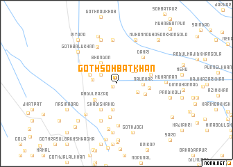 map of Goth Sohbat Khān