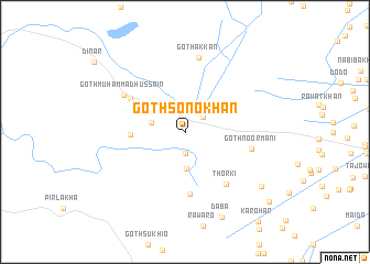 map of Goth Sono Khān