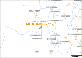 map of Goth Tāj Muhammad