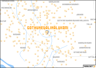 map of Goth Umed Ali Malukāni