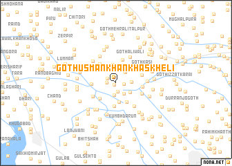 map of Goth Usmān Khān Khāskheli