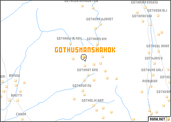 map of Goth Usmān Shāhok