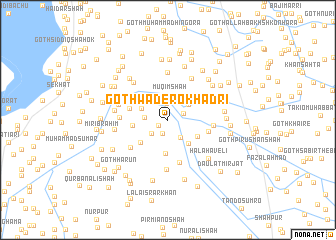 map of Goth Wadero Khādri