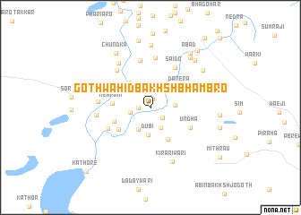 map of Goth Wāhid Bakhsh Bhambro