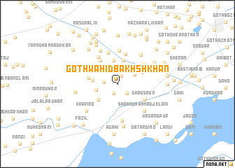 map of Goth Wāhid Bakhsh Khān