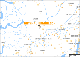 map of Goth Walidād Baloch