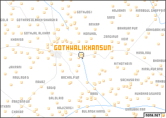 map of Goth Wali Khān Sun