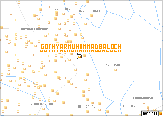 map of Goth Yār Muhammad Baloch