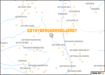 map of Goth Yār Muhammad Jāmot