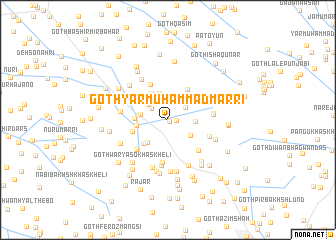 map of Goth Yār Muhammad Marri