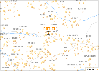 map of Gotići