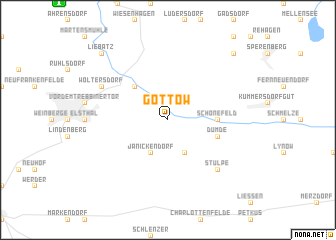 map of Gottow