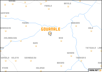 map of Gouanalé