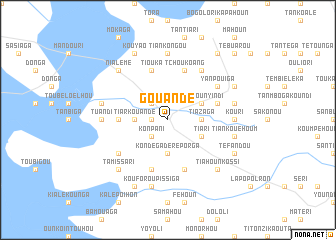 map of Gouandé