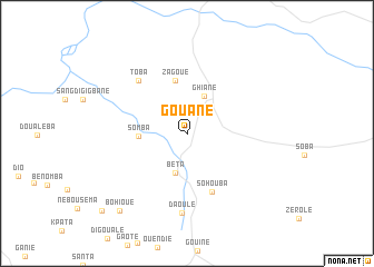map of Gouané