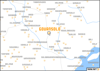 map of Gouansolo