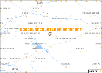 map of Goudelancourt-lès-Pierrepont