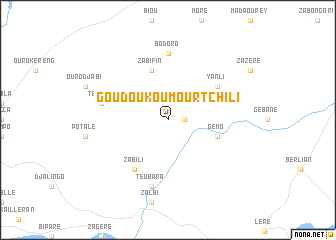 map of Goudoukou Mourtchili