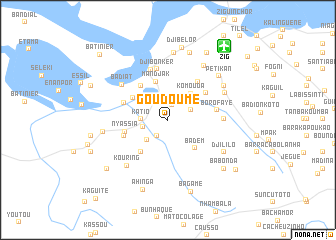 map of Goudoumé