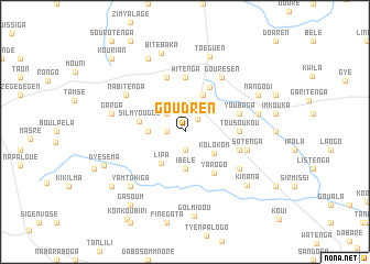 map of Goudren